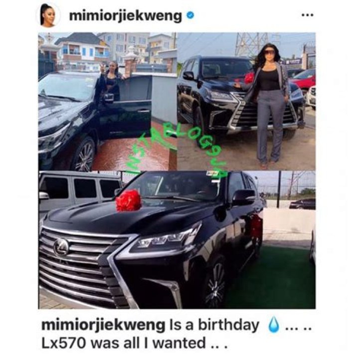 Actress Mimi Orjiekwe Receives A Brand New Lexus SUV For Her Birthday