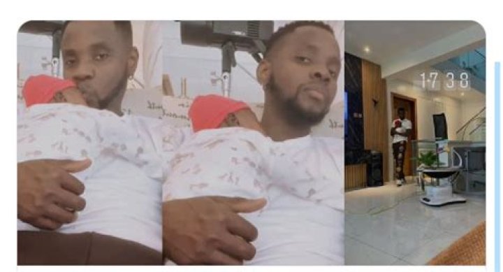 All Shade Of Cuteness – Kizz Daniel On Some Daddy Duties With His Twins (Video)